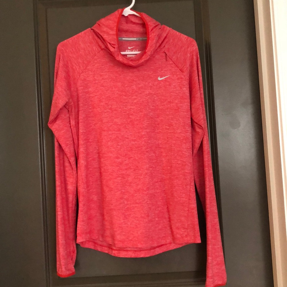 Red Nike pullover hoodie dri fit small size